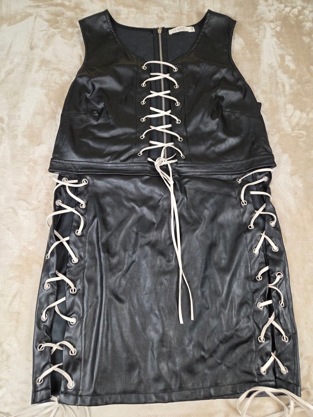 Fashion Wildcat Faux Leather Dress